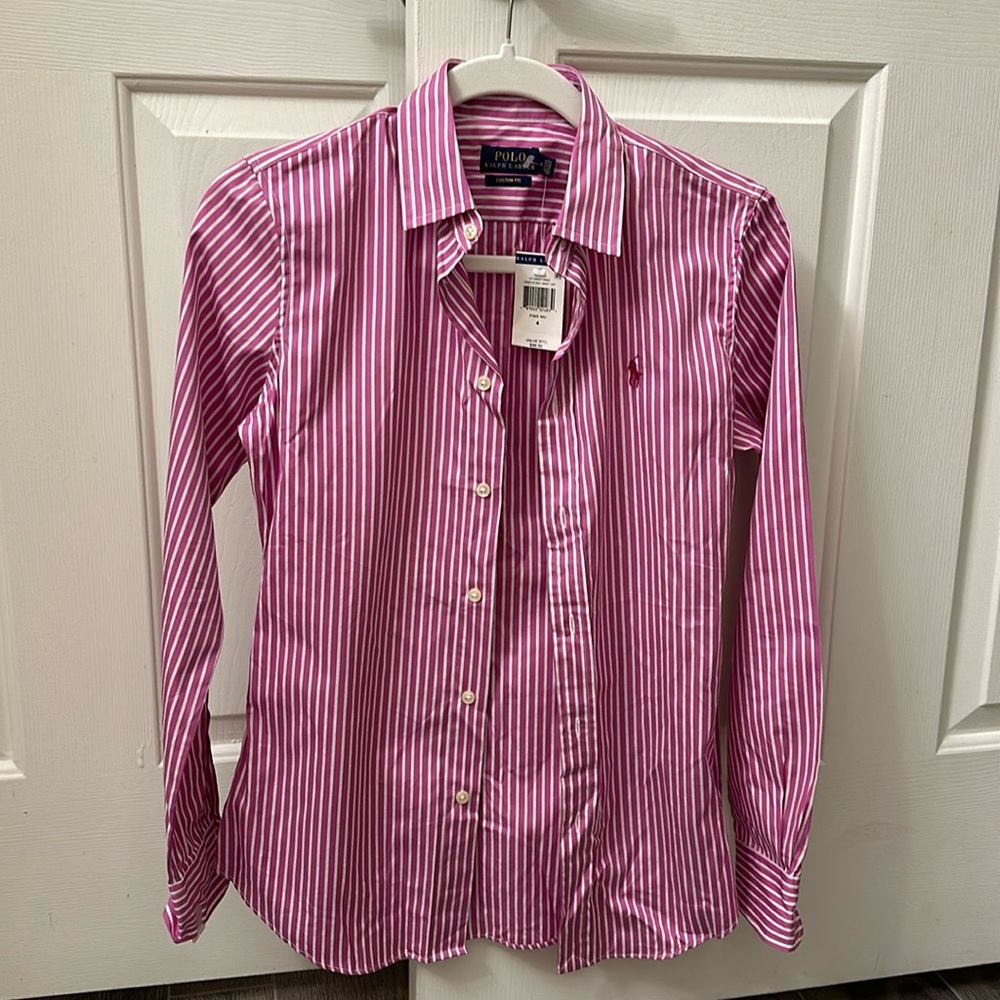 Ralph Lauren pink collar shirt
